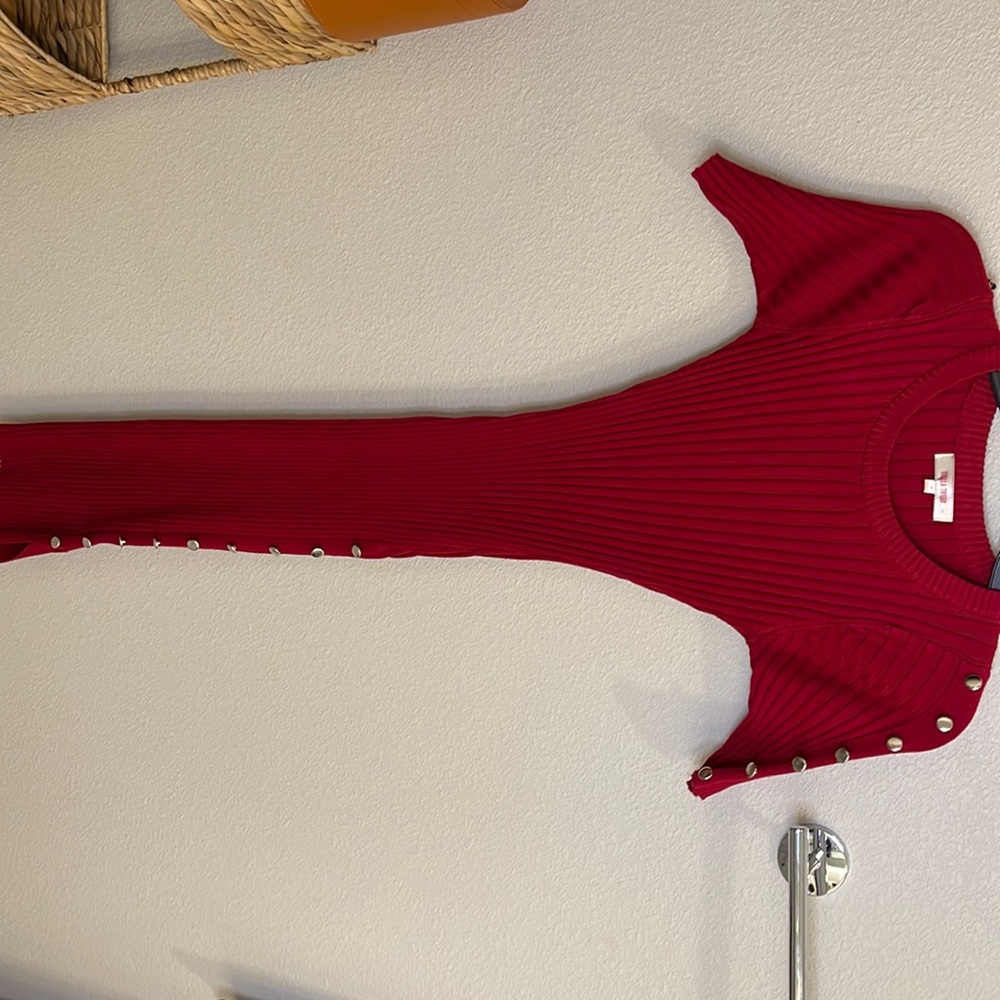 Short Sleeve Sweater Dress
